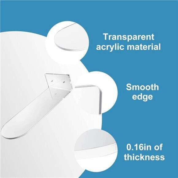 Clear acrylic wall mount floating shoe rack set of 6 space saving display shelf - Picture 6 of 8